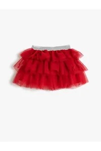 Koton Layered Tutu Skirt, Glittery, Elastic Waist, Cotton Lined