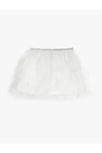 Koton Tutu Skirt with Elastic Waist, Layered Lined