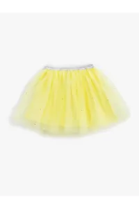 Koton Tutu Mini Skirt with Shiny Lining and Shiny Elastic Waist