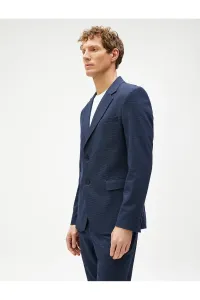 Koton Blazer Jacket Buttoned Pockets Slim Fit with Stitching Detail