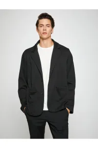Koton Basic Jacket Wide Collar with Button Detailed Pockets