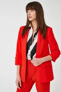 Koton Women's 3 4 Sleeve Pocket Detailed Blazer Jacket 3sak50012uw
