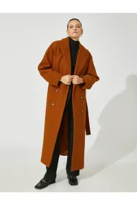 Koton Belted vrecko dvojradový dlhý kabát #5097616