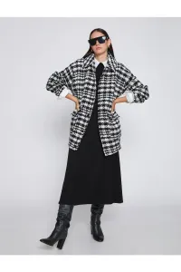 Koton oversized vlnené, páčidlo, pečiatkovaný kabát, košele s golierom #5649549