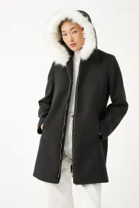 Koton Dámsky antracitový kabát #7640720