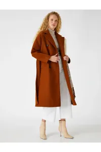 Koton Coat - Brown - Double-breasted #5419327