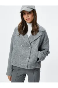 Koton Crop Jacket Double-breasted Buttoned Pocket