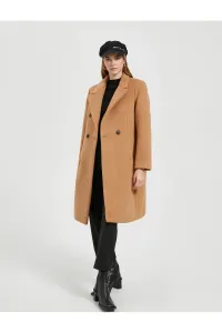 Koton dlhý kabát s vreckovými detailnými gombíkmi, dvojradový, podšitý