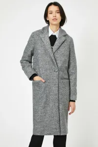 Koton Women's Gray Button Detailed Coat #685899