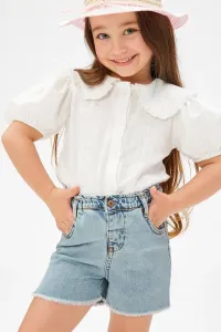 Koton Baby Girl's Elastic Waist and Pockets Denim Shorts 3smg40005pcs