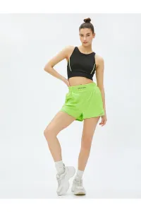 Koton Short Sport Shorts with Elastic Printed Waist