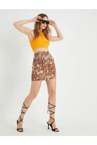 Koton Floral Mini Shorts with Elastic Waist Pleated #5833088