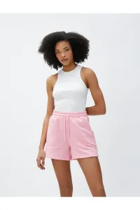 Koton Mini Shorts with Lace Waist and Pocket Detail