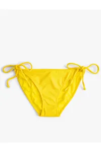 Koton Basic Bikini Bottoms with Tie Details on the Sides Textured, Normal Waist