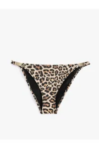 Koton Leopard Patterned Bikini Bottom with Metal Accessories #9295064