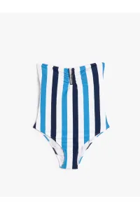 Koton Strapless Swimwear With Window Detailed Geometric Accessories