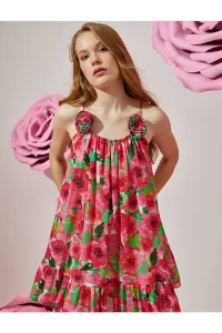 Koton Rachel Araz X - kvetinové vzorované šaty s tenkými ramienkami