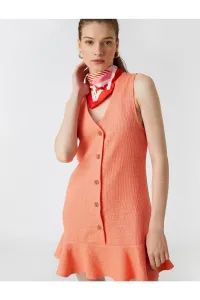 Koton Sleeveless Mini Dress with Button Detailed #6063277