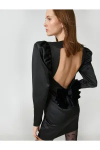 Koton Rachel Araz X - otvorený chrbát, detail mašle Saténové mini večerné šaty