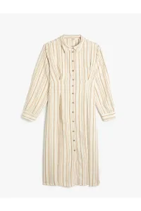 Koton Shirt Dress Long Sleeve Linen Blended
