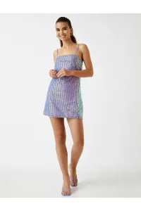 Koton Thin Straps Dress with Mini Sequins and Sequins