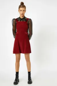 Koton Dámske bordové červené šaty s detailom opasku #695835