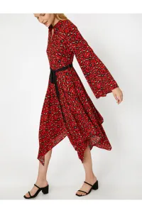 Koton Women's Red Leopard Patterned Dress