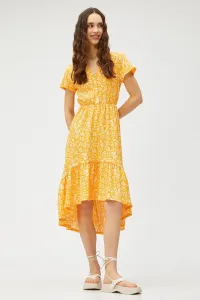 Koton Women's Yellow Patterned Dress #7799412