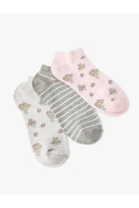 Koton 3-Pack Floral Booties Socks Set Multi Color