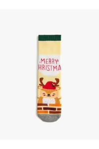 Koton Christmas Patterned Terry Socks
