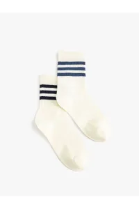 Koton 2-Piece College Socks Set with Stripe Detail #9278653