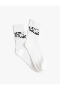 Koton Slogan Patterned Socks #9268909