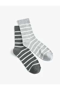 Koton Striped 2-Pack Socks Set Multicolor