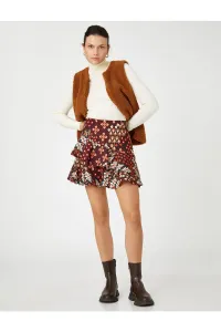 Koton Patterned Flounce Mini Skirt