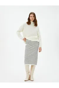 Koton Midi Knitwear Skirt Normal Waist