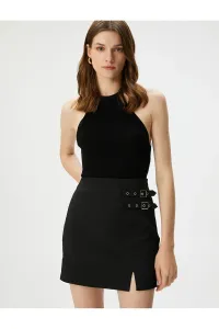 Koton Mini Skirt with Belt Detail and Slit