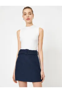 Koton Normal Waist Belt Detailed Mini Skirt #4841459