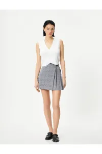 Koton Pleated Mini Skirt Buttoned Normal Waist