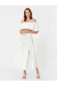 Koton Rachel Araz X Cotton - Slit Cotton Midi Skirt