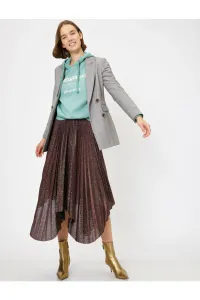 Koton Shimmer Detailed Pleated Asymmetric Skirt