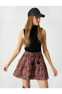 Koton Winter Skirt with Mini Tassel Detail, Elastic Waist