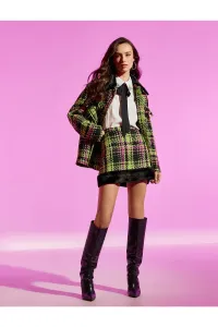 Koton Rachel Araz X - Tweed Mini Skirt with Plush Detail