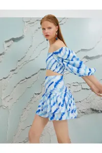 Koton Şahika Ercümen X Cotton - Patterned Layered Mini Skirt