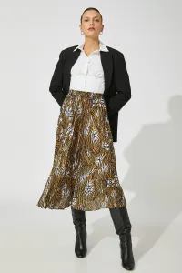 Koton Women's Brown Patterned Skirt #8851402