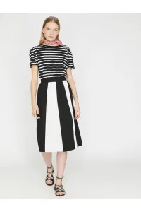 Koton Pleated Midi Skirt with Elastic Waist #4319835