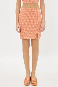 Koton Women's Orange Patterned Skirt