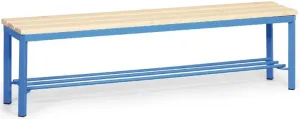 KOVO PRAKTIK Šatňová lavica 1,5 m, modrá podnož, rošt na obuv