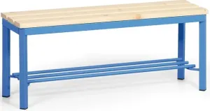KOVO PRAKTIK Šatňová lavica 1 m, modrá podnož, rošt na obuv