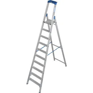 Hliníkový stojací rebrík so stupňami, s protišmykovou úpravou R13 KRAUSE