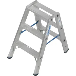 Hliníkový stojací rebrík so stupňami, s protišmykovou úpravou R13 KRAUSE #9285593